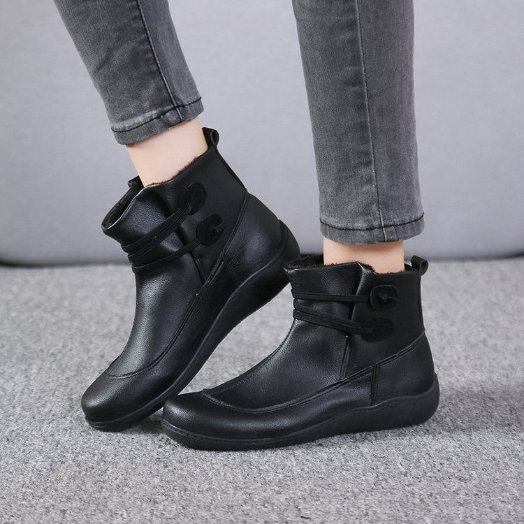 Women'S Fashion Riding Boots - Bottines à enfiler vintage pour femmes,