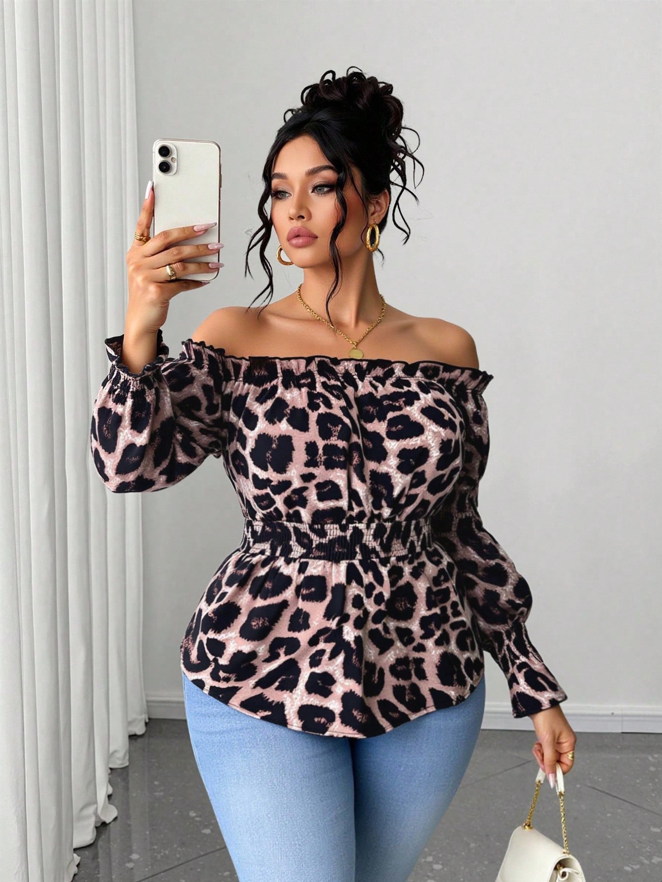 Off Shoulder Top - Chemisier à la mode à manches