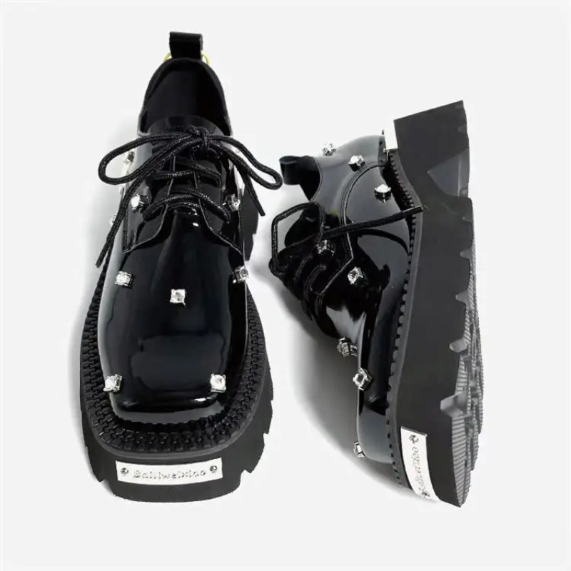 Women'S Fashion Summer 2025 - Mocassins à plateforme en cristal pour