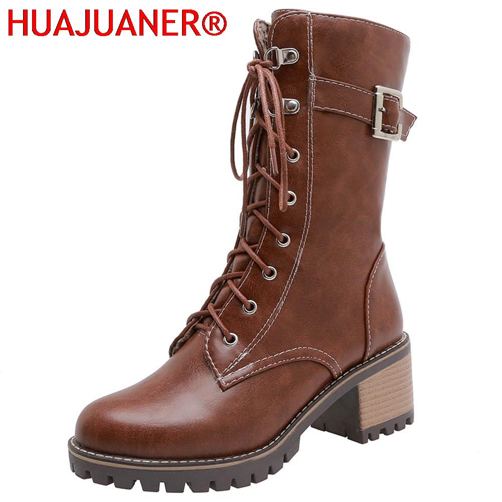 Women'S Fashion Riding Boots - HUAJUANER 2026 Grande Taille 45 Chaussures