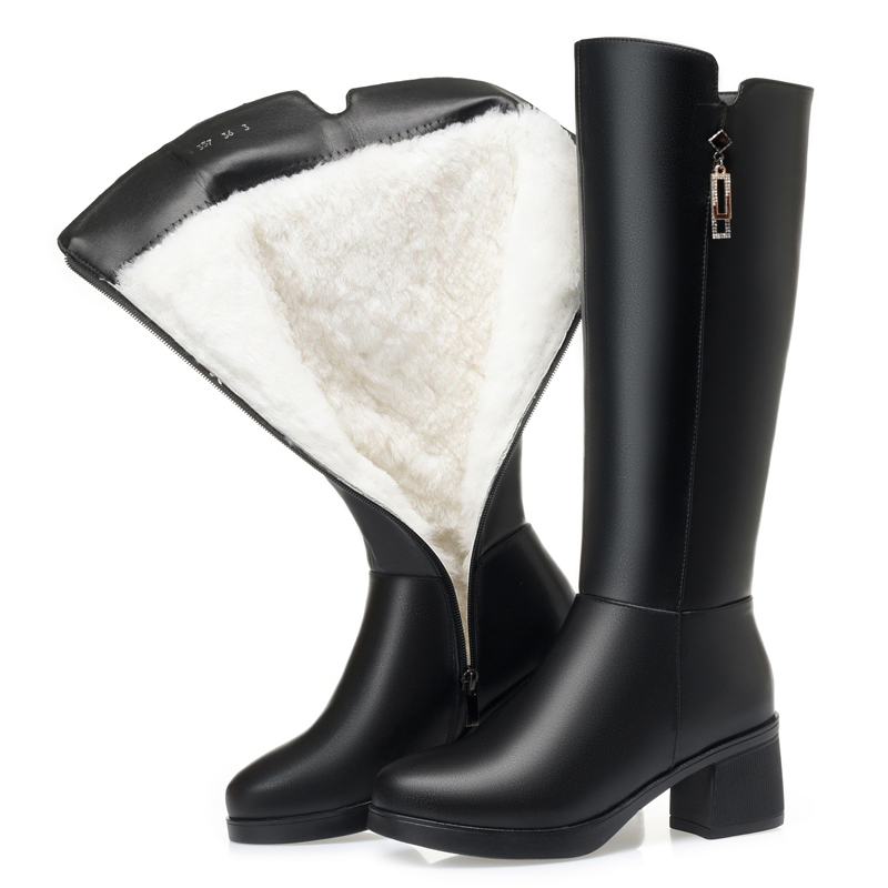 Women'S Fashion Riding Boots - AIYUQI – bottes d'hiver en cuir