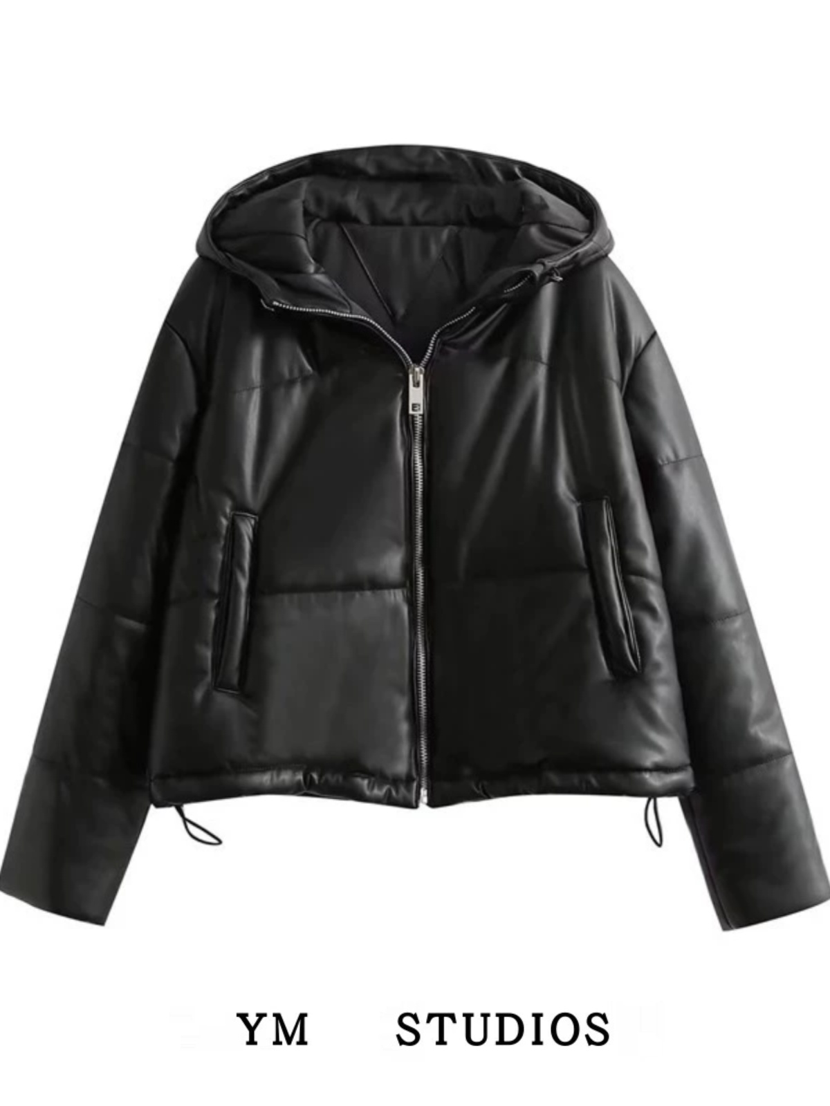 Women'S Fashion Leather Jacket - Veste décontractée ample en similicuir pour
