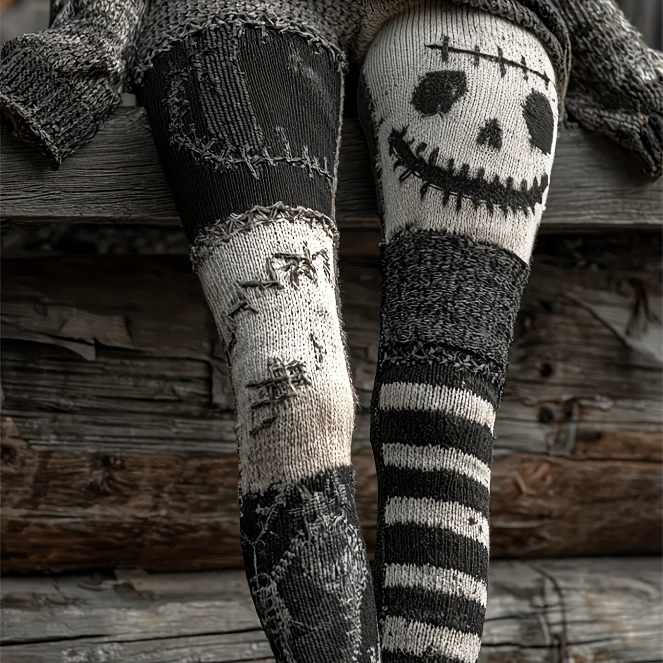 Women'S Fashion Leggings - Femmes Halloween squelette imprimé Leggings extensible