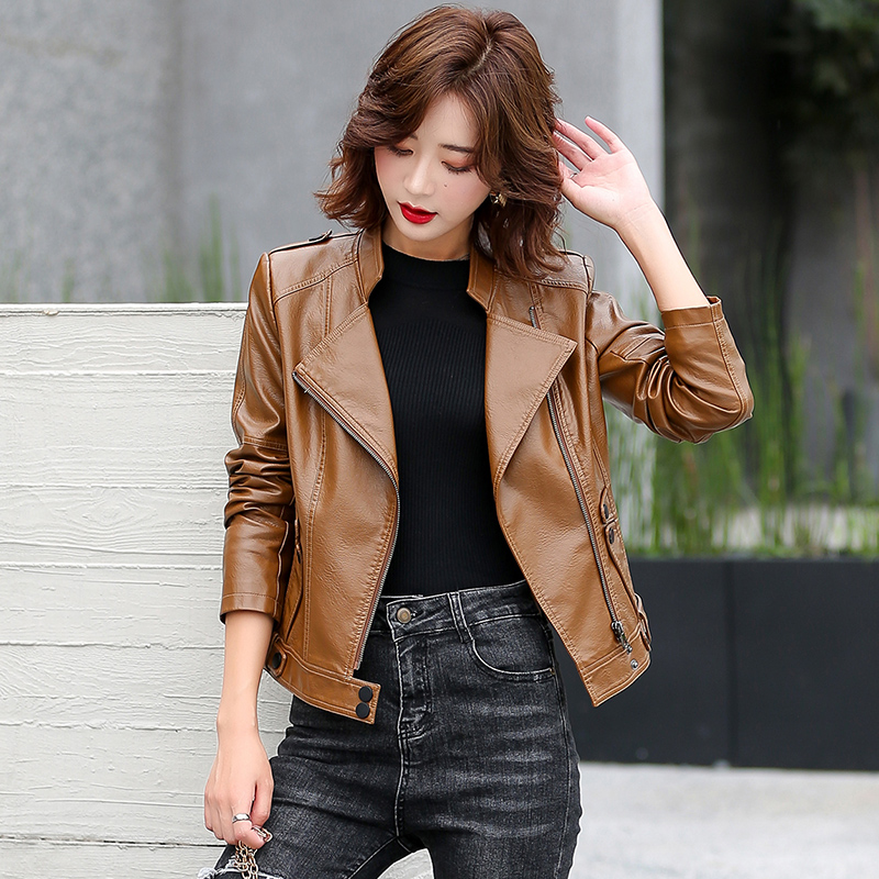 Women'S Fashion Leather Jacket - M-5XL Nouvelle Femmes Cuir fendu Veste