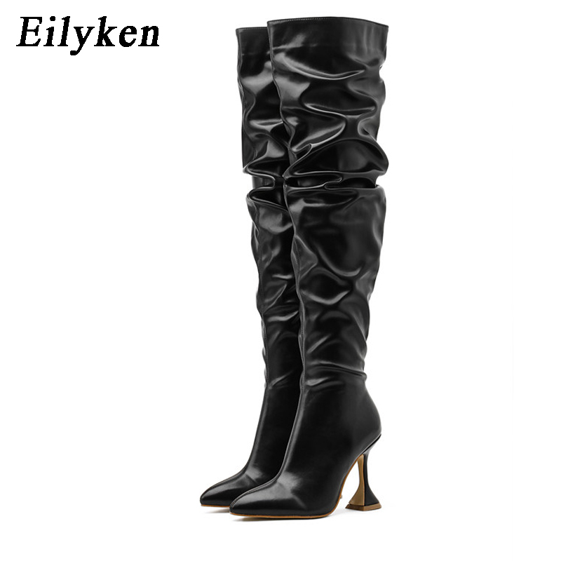 Eilyken blanc plissé en cuir s - Winter Fashion Women Boots avis et prix