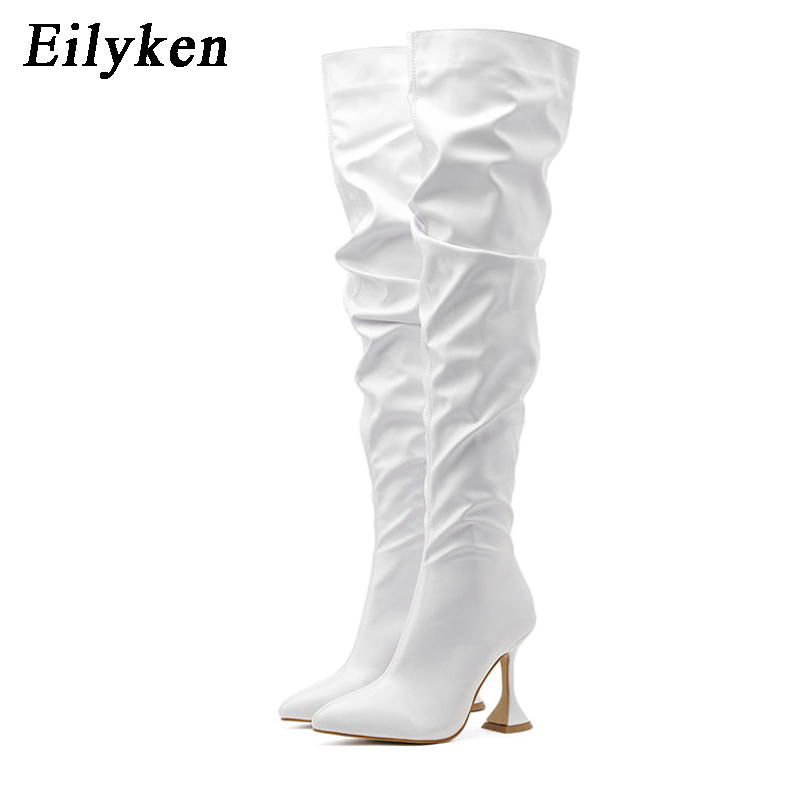 Eilyken blanc plissé en cuir s - Winter Fashion Women Boots avis et prix