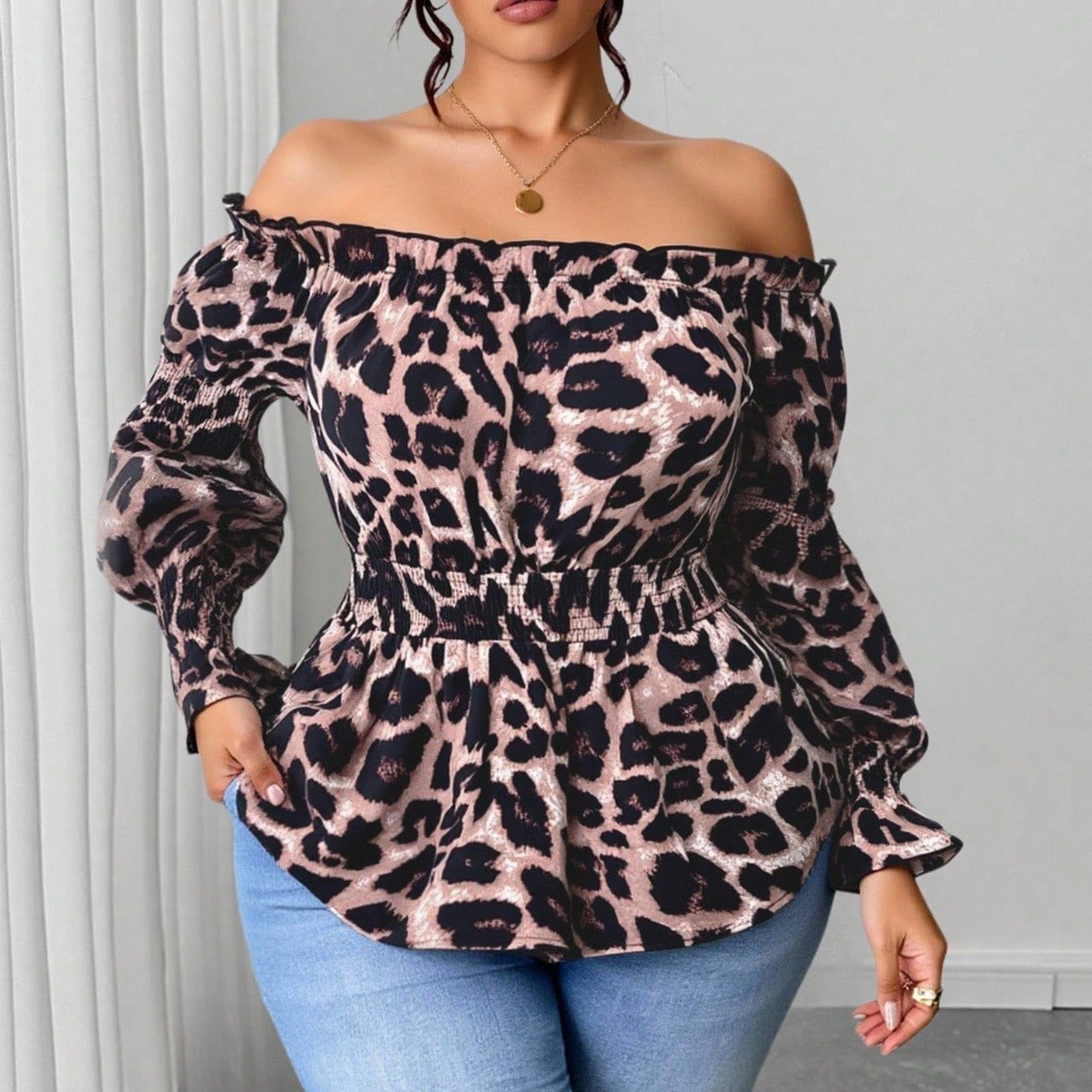 Chemisier à la mode à manches  - Off Shoulder Top avis et prix
