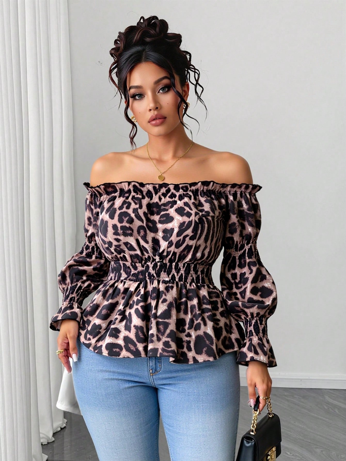 Chemisier à la mode à manches  - Off Shoulder Top avis et prix