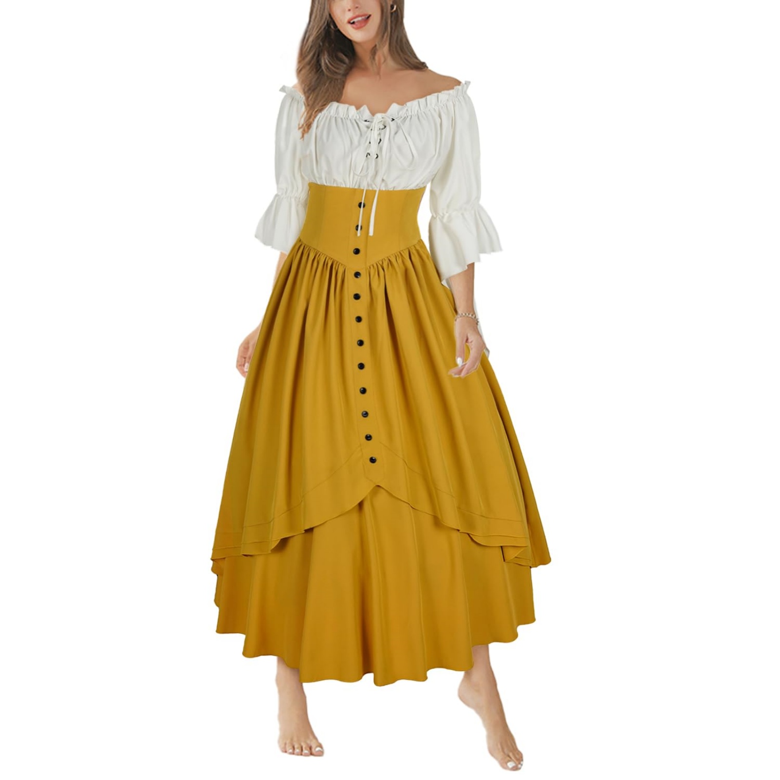 Robe longue médiévale pour fem - Off Shoulder Top avis et prix