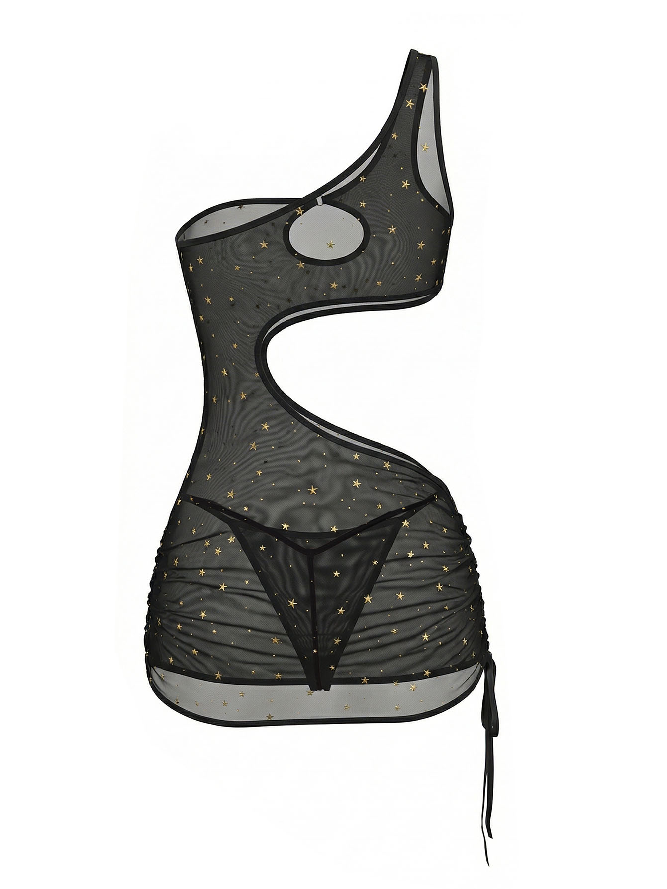 Robe de lingerie noire asymétr - Bodycon Dress Women avis et prix