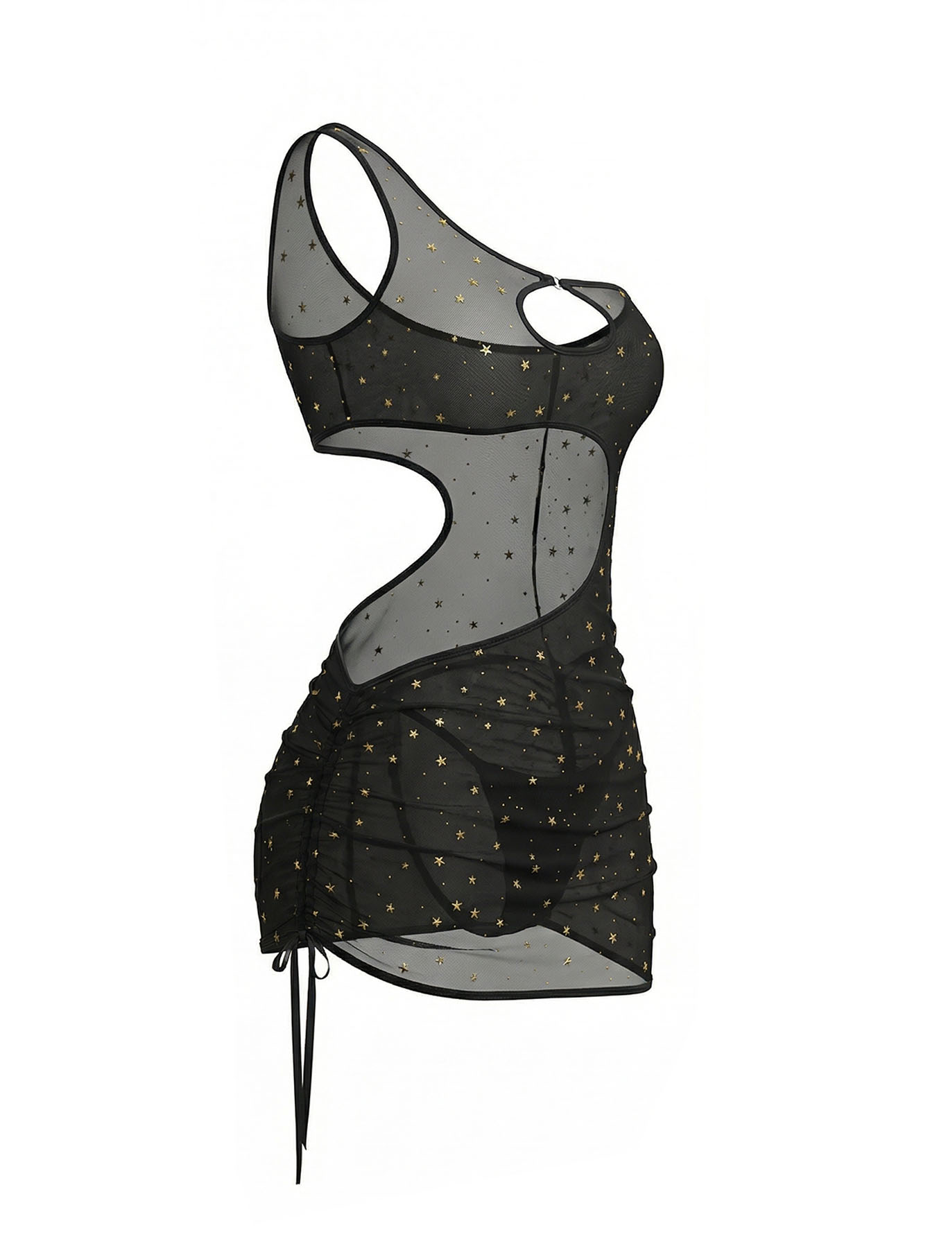 Robe de lingerie noire asymétr - Bodycon Dress Women avis et prix