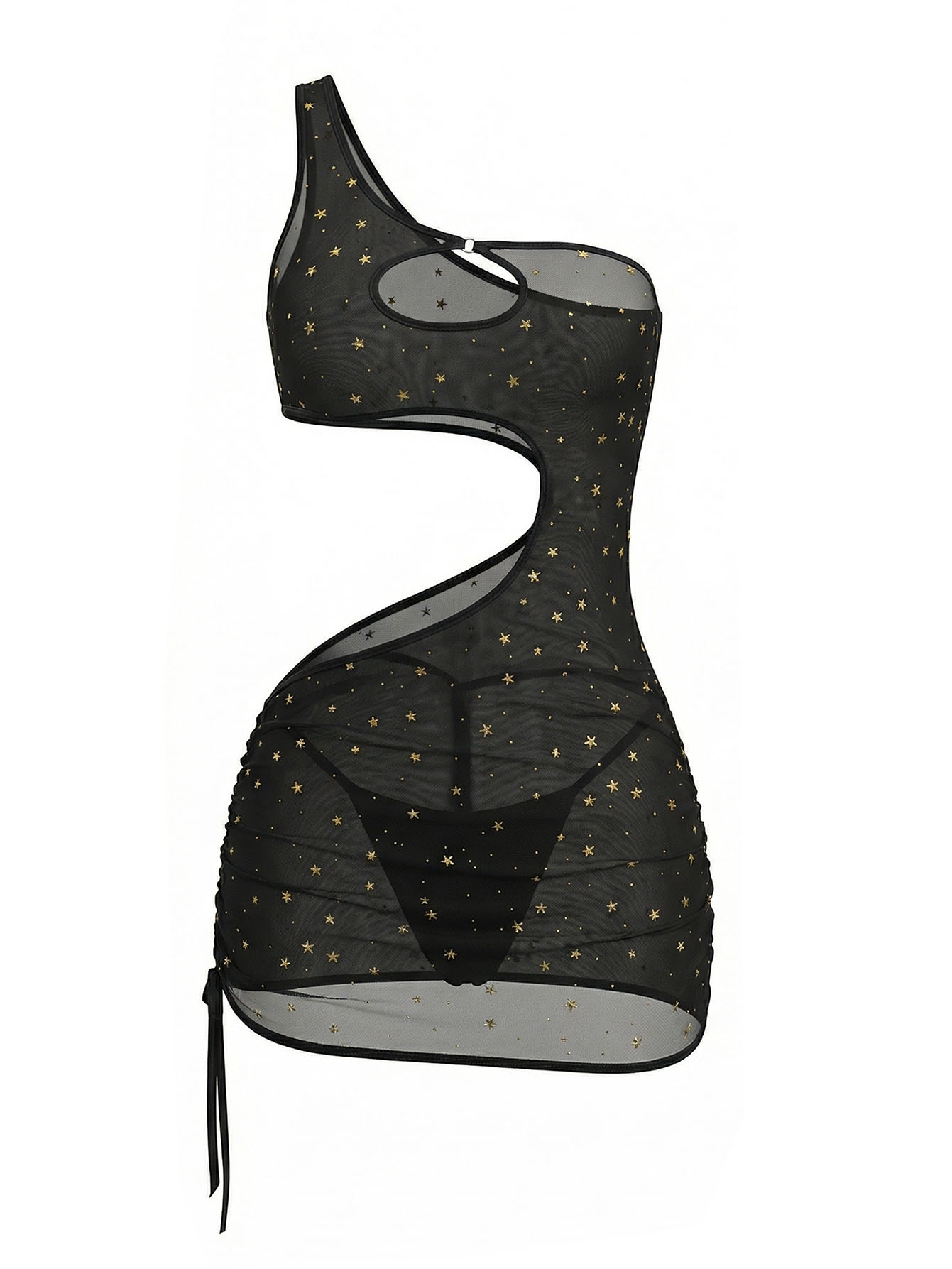Robe de lingerie noire asymétr - Bodycon Dress Women avis et prix