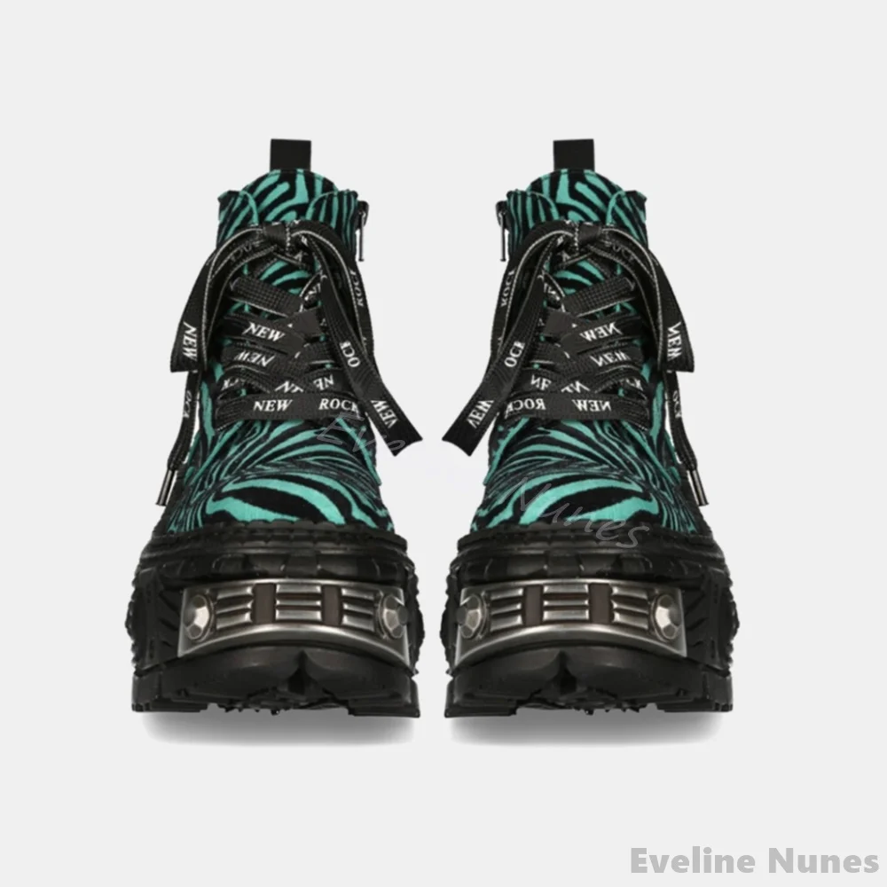 Rétro contraste couleur imprim - Winter Fashion Women Boots avis et prix