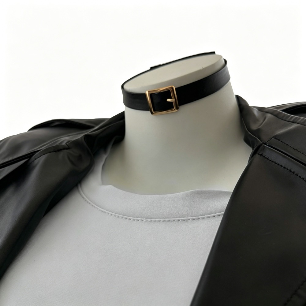 Smoking Behind the Supermarket - Women'S Fashion Leather Jacket avis et prix