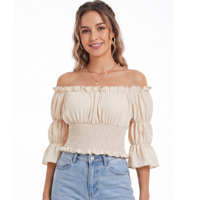Blouse Renaissance pour femme, - Off Shoulder Top avis et prix