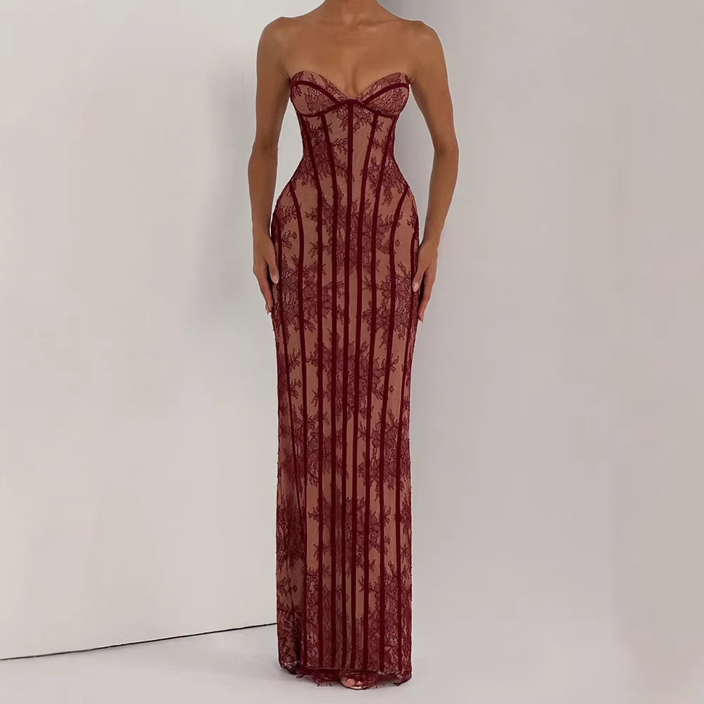 Robe longue moulante sans bret - Bodycon Dress Women avis et prix