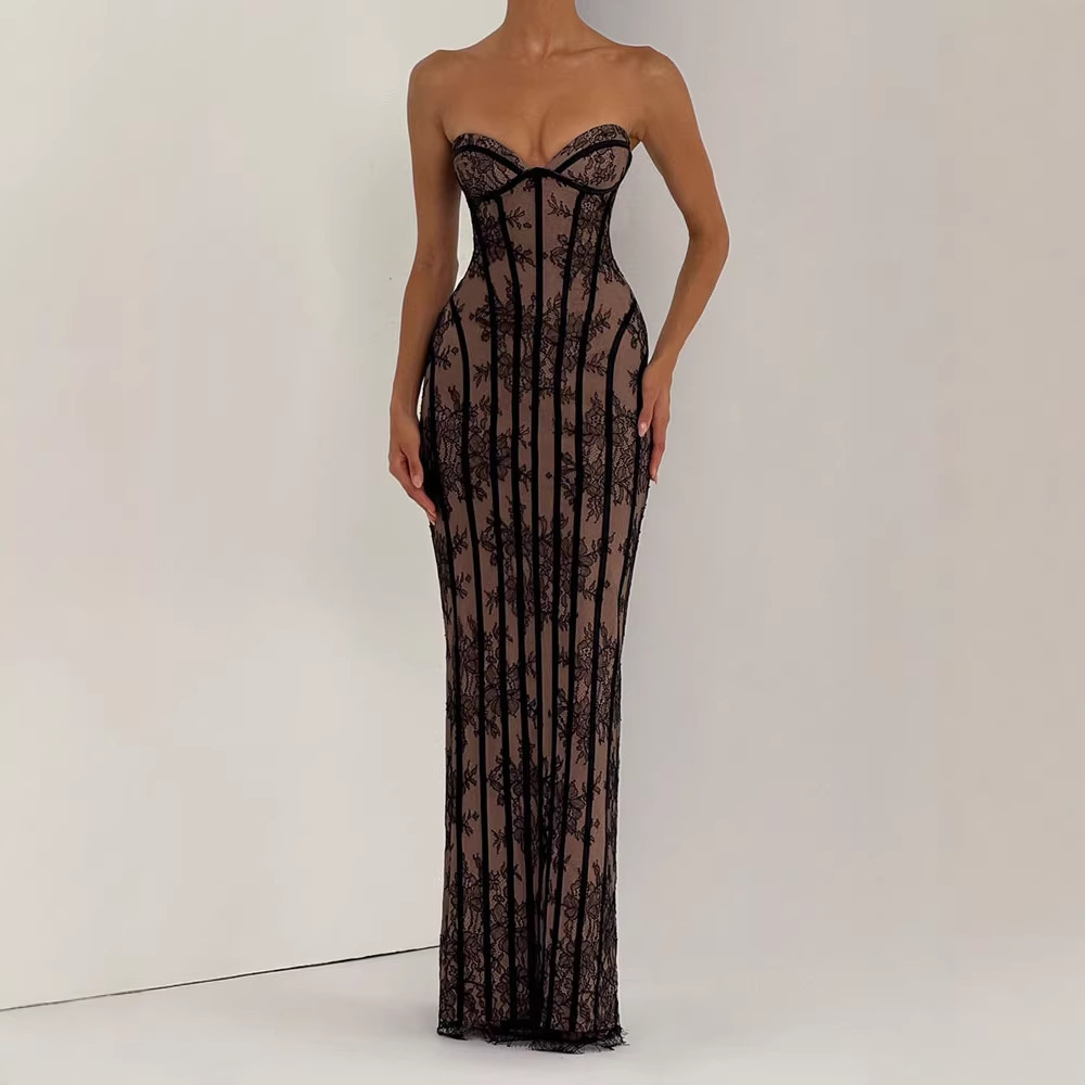 Robe longue moulante sans bret - Bodycon Dress Women avis et prix